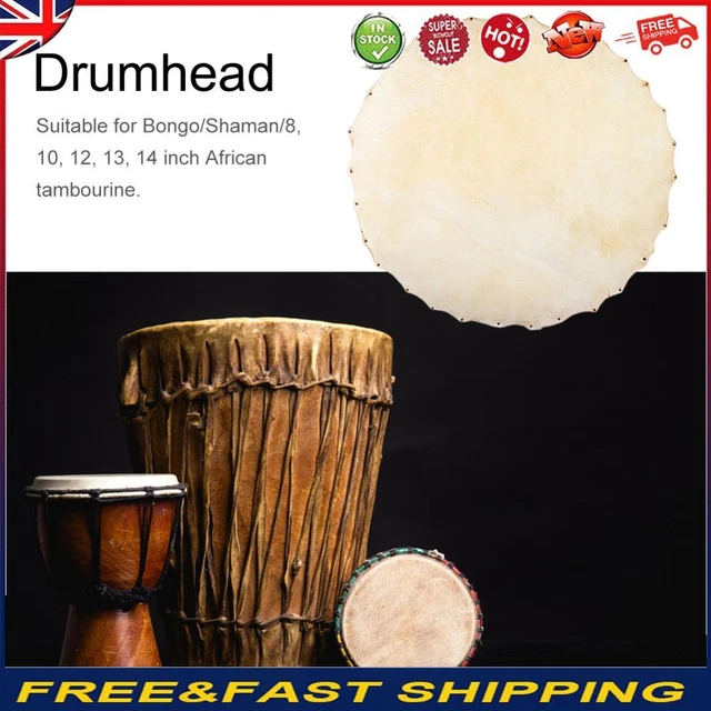 Drum Goat Skin Head for African Tambourine Percussion Drum Part (Diameter 300mm)