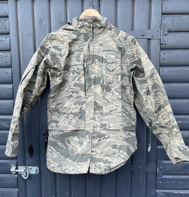 Genuine USAF US Air Force ABU Tiger Stripe GoreTex Waterproof Jacket Med APECS