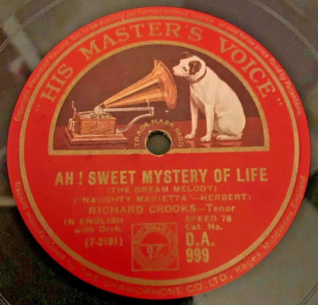 Richard Crooks – Ah! Sweet Mystery Of Life / The Song Of Songs
