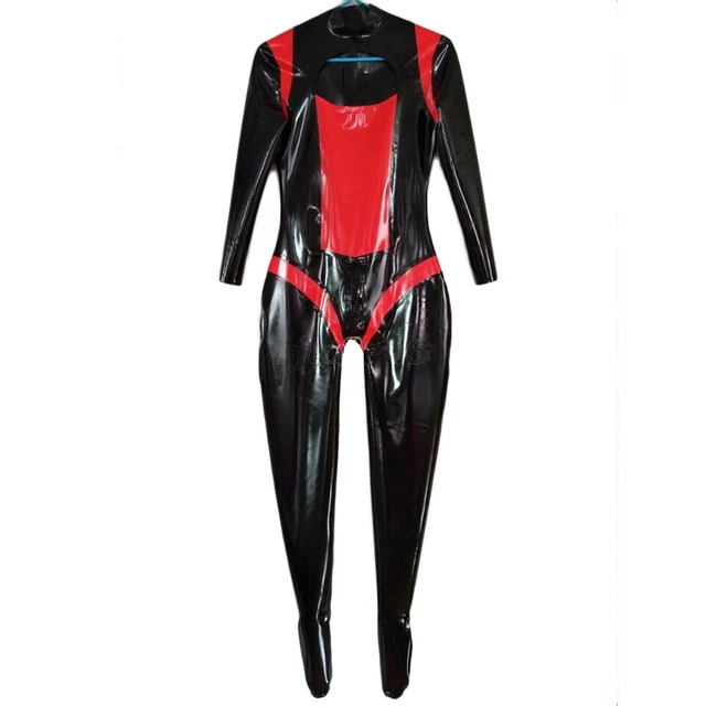 Bodysuit gomma lattice gomma catsuit tuta tuta intera gioco club jumpsuit