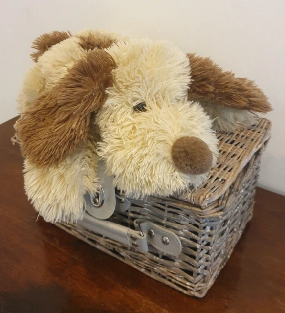 ASDA KID CONNECTION Elmore Floppy Puppy Dog Soft Toy Beige/Brown Patch 17" £24.99 PicClick UK