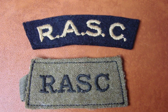 Ww2 Rasc Markings WW2 ROYAL ARMY Service Corps RASC slip-on shoulder title + embroidered ...