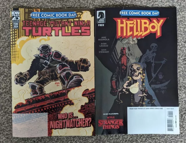 Teenage Mutant Ninja Turtles & Hellboy/Stranger Things FCBD Free Comic Book Day