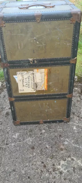 Superb Fitted antique Steamer Trunk