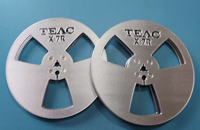 Teac X-7R reel to reel Tape spools 7" 3D printed (Plastic) in Silver