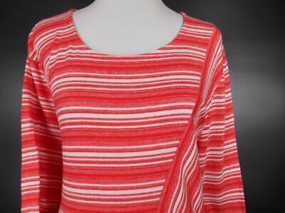 Beautiful Women's Size 3 Chico's Red Striped Design Long Sleeve Knit Top