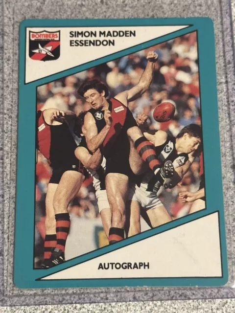 1988 VFL SCANLENS Simon Madden Essendon Bombers- Excellent ❤️🖤