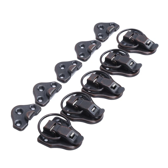 (Red Bronze)Hasp Fastener Charming Exquisite RustProof Hasp Lock Retro