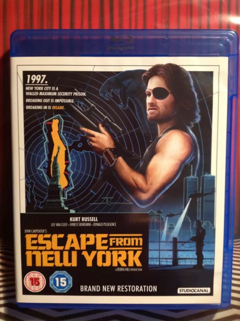 ESCAPE FROM NEW YORK (Blu-ray, 2-Disc) REMASTERED. John Carpenter