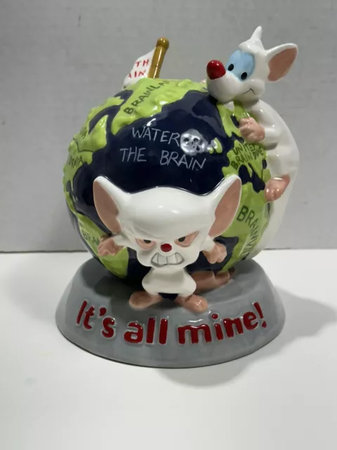 Pinky And The Brain Piggy Bank Globe 1996 Warner Bros  Studio Store 90s RARE