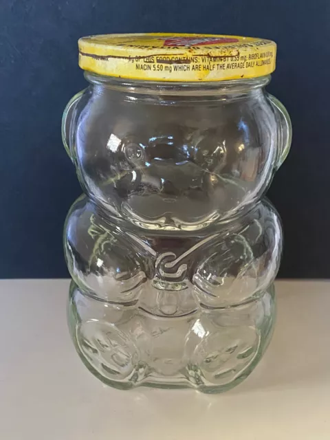 COLLECTABLE KRAFT VEGEMITE 700gr Teddy Bear Jar Vintage Glass with