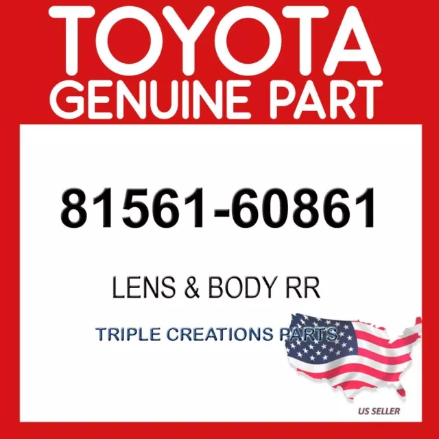 Toyota Genuine 8156160861 Lens & Body Rr 81561-60861