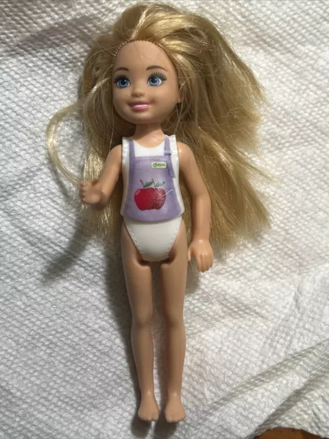 Barbie Sister Chelsea Doll 5  inches Purple Top W Apples