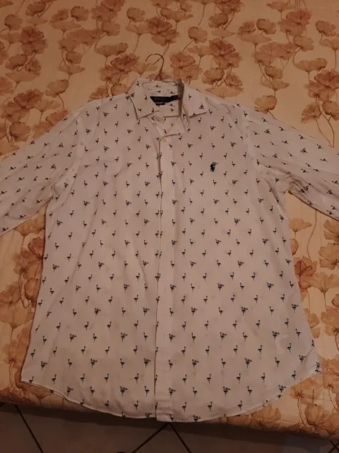 Camicia Polo Ralph Lauren Slim Fit Flamingo Print Poplin Shirt