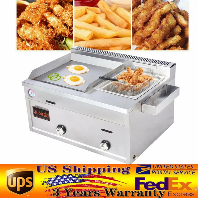 OUTDOOR GAS PROPANE Double Burner Station with Flat Top Griddle and