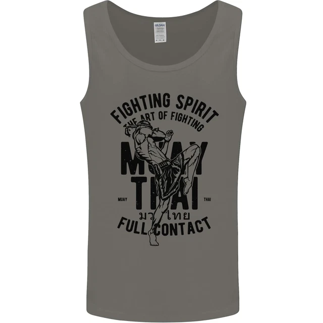 Muay Thai Full Contact Martial Arts MMA Mens Vest Tank Top