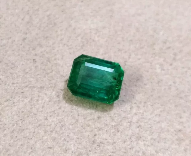 3.30 Karat Natürlicher Smaragd Schliff Sambianischer 9x7 MM Größe Lose Edelstein