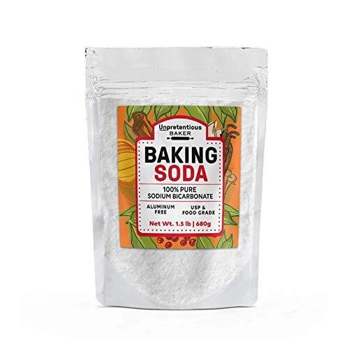 Bicarbonato de sodio de Untentious Baker, 1,5 lb, libre de aluminio, no transgénico, sodio puro...