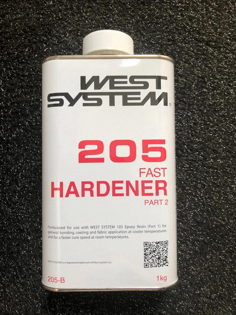 West System Epoxy 205-B  Fast Hardener 1kg Tin Part 2 Boat Marine Maintenance