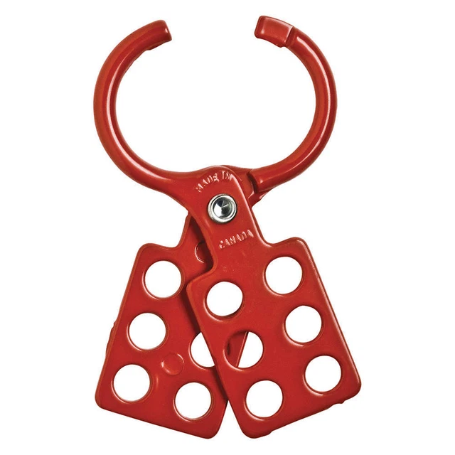 BRADY 105721 Lockout Hasp,Standard,6 Lock,Red
