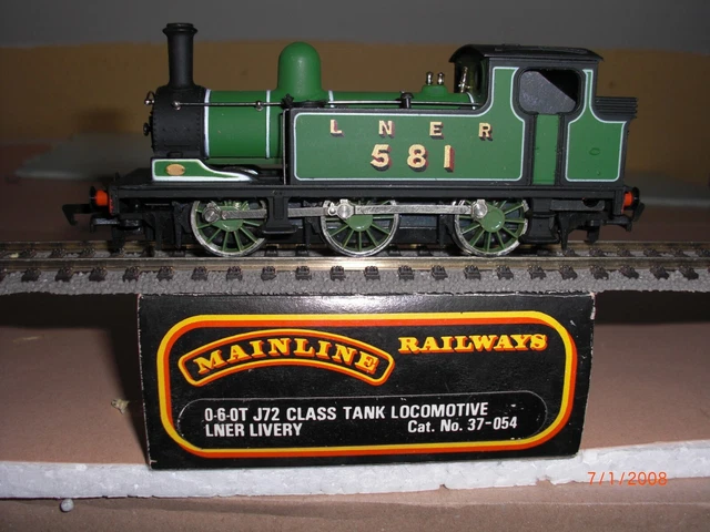 Locomotive MAINLINE Railways OO/HO - LNER Livery, Tank J72, échelle 1/87, Vintage