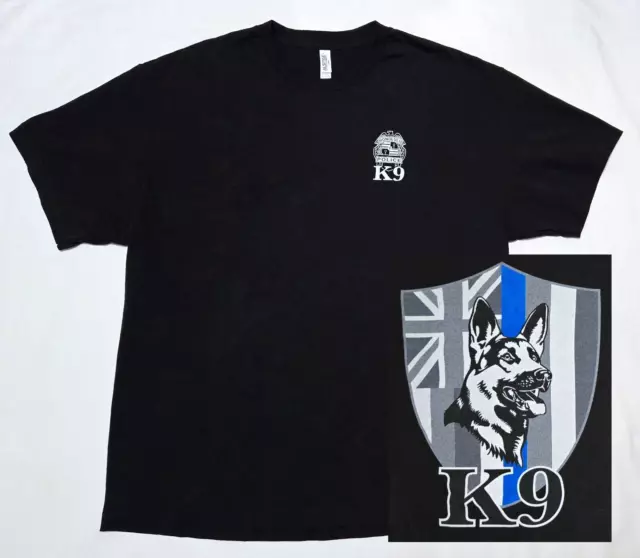 HONOLULU POLICE DEPT Shirt XL Black Cotton - HPD Canine K9 Unit HAWAII