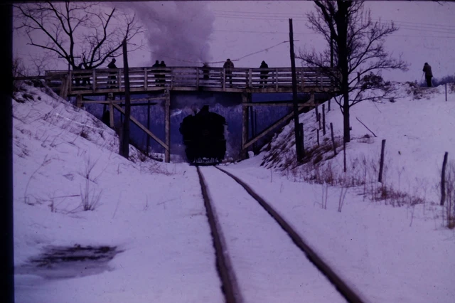 Kodachrome Original Slide East Broad Top Winter Freight Train (1970) Item CC2873
