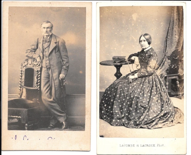 Photo CDV Famille Comte & Comtesse de Chambost Savoie ca 1870