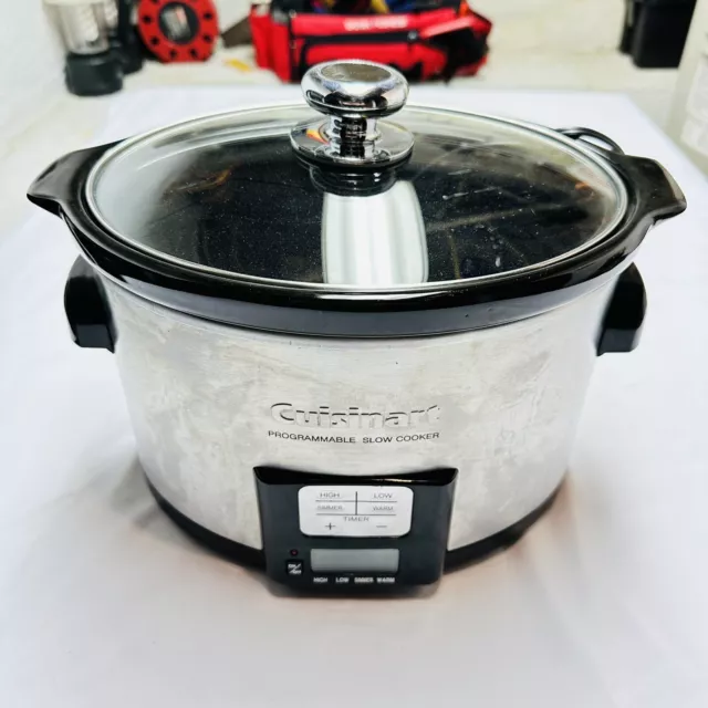 Slow Cooker Cuisinart 3.5 Quart Programmable, Brushed Stainless Steel - PSC-350