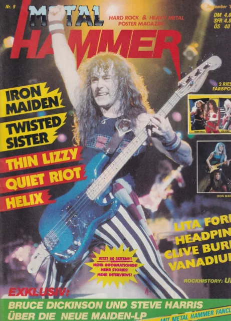 ! METAL HAMMER 9/1984 !! Hard+Heavy Magazin - Maiden, Lizzy, Headpins, Lita Ford