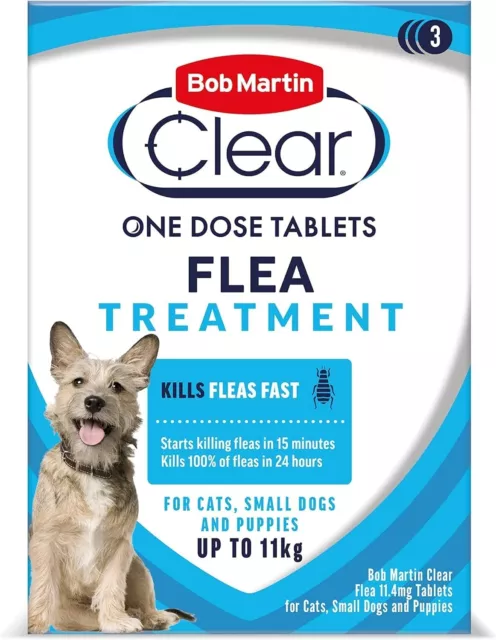 New Bob Martin Flea Tablets for Cats and Small Dog Upto 11 Kg -