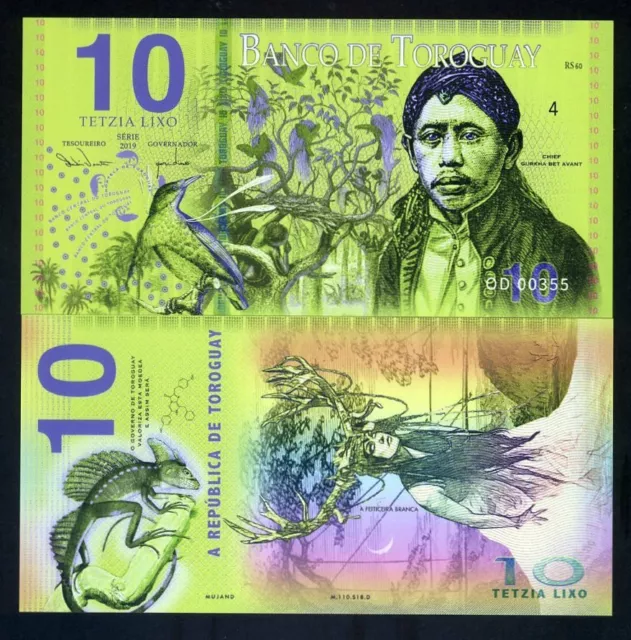 Toroguay, 10 Lixo, 2019, POLYMER, Limited Private Issue, UNC