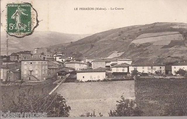 Cpa 69.Le Perreon. La Creuse.vue Generale. Village. .. Ecrite En 1908 .Tbe