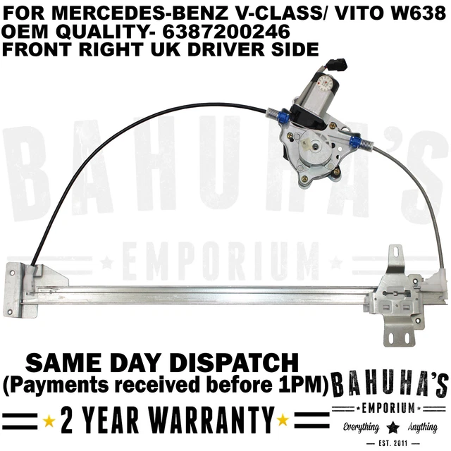 Front Right Power Window Regulator With Motor For Mercedes Vito V-Class 638 – LST FH-018-MV202VR, Replaces A6387200146