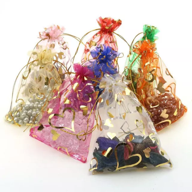 7X9cm Organza Bag Wedding Candy Gift Christmas Bags Jewelry Pouches Random Color