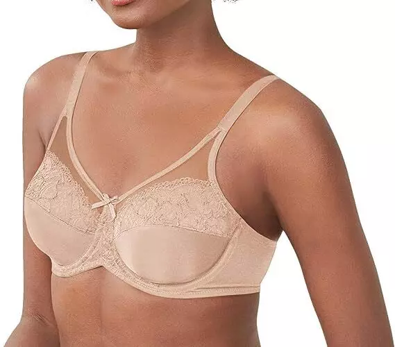 Lilyette by Bali Minimizer Ultimate Smoothing Underwire Pearl color Bra 36D