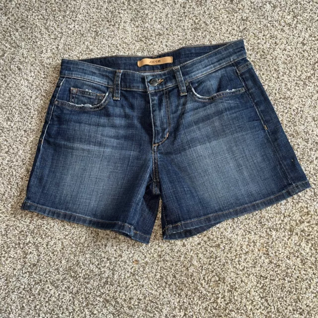 Joes Jeans Shorts Size 26 (waist 30) Denim Blue Mid Rise Pockets Stretch