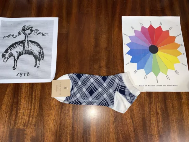 Brooks Brothers Black Fleece Ankle Socks in Plaid by Thom Browne