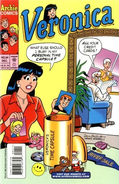 VERONICA #94 F/VF, Direct, Archie Comics 1999 Stock Image