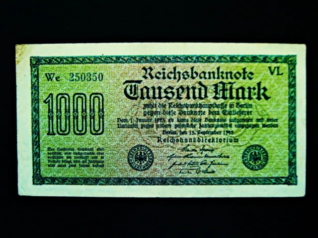 Reichsbanknote  1.000 Mark  1922  gute Erhaltung !!