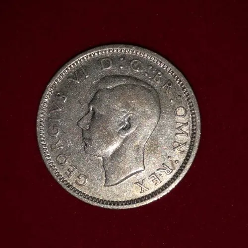 1942 George VI Silver Six Pence Coin #478