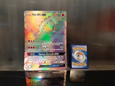 Carte Pokemon HO-OH SM80 GX Full Art FA SECRETE Soleil et Lune FR NEUF JUMBO 