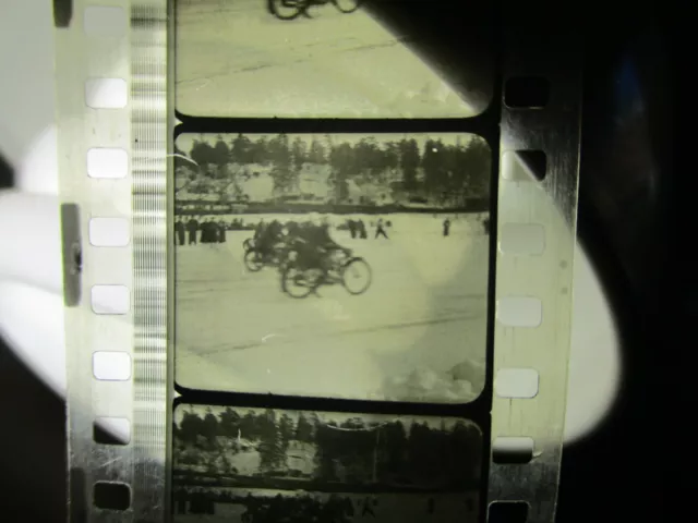 35mm Spielfilm Original "Motorradrenenn auf dem Eise" UFA 21m Stummfilm NSU DKW