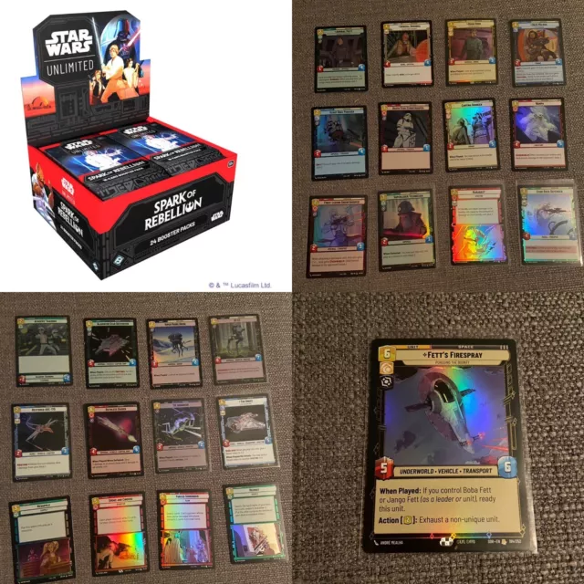 Star Wars Unlimited Spark of the Rebellion SOR, Pick Your Card FOIL