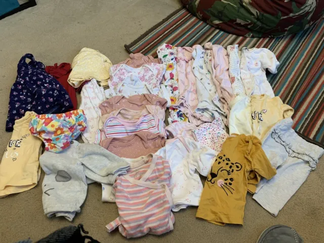 Big Bundle Of Baby Girls Clothes First Size/0-3 Months Vgc