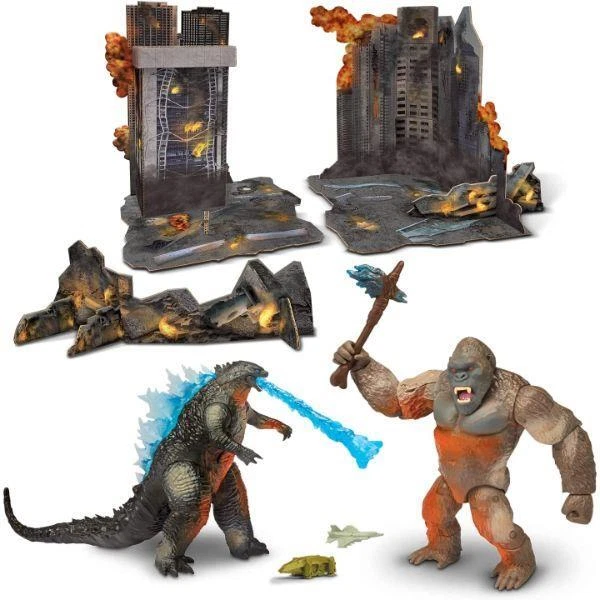 MONSTERVERSE GODZILLA VS Kong City Battle Diorama Toy Action Figure