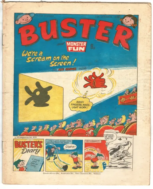 Buster & Monster Fun comic 14th October 1978 Faceache Rentaghost - Combined P&P