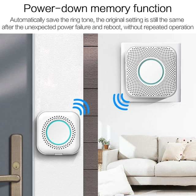 Receiver Doorbell Transmitter Plug Wireless Wireless Doorbell 2 PCS/Set