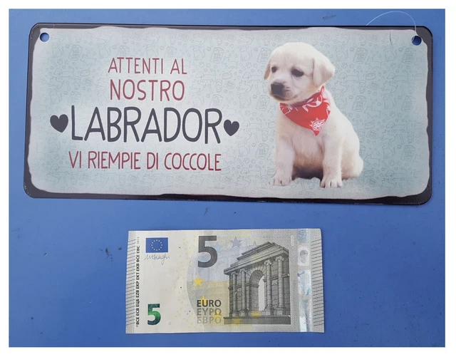 Decorazione Originale Targa Metallo Lovelytiles - ATTENTI Al Cane Rottweiler Con Scritta 'Esiste La Vita Dopo La Morte?' Insegna Divertente - 9