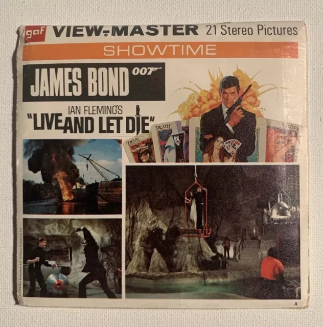 View-Master JAMES BOND Live and Let Die - B393 - 3 Reel Set + Booklet